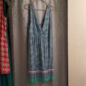 Knit cross waist dress